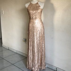 BHLDN | Donna Morgan sequin bridesmaid dress